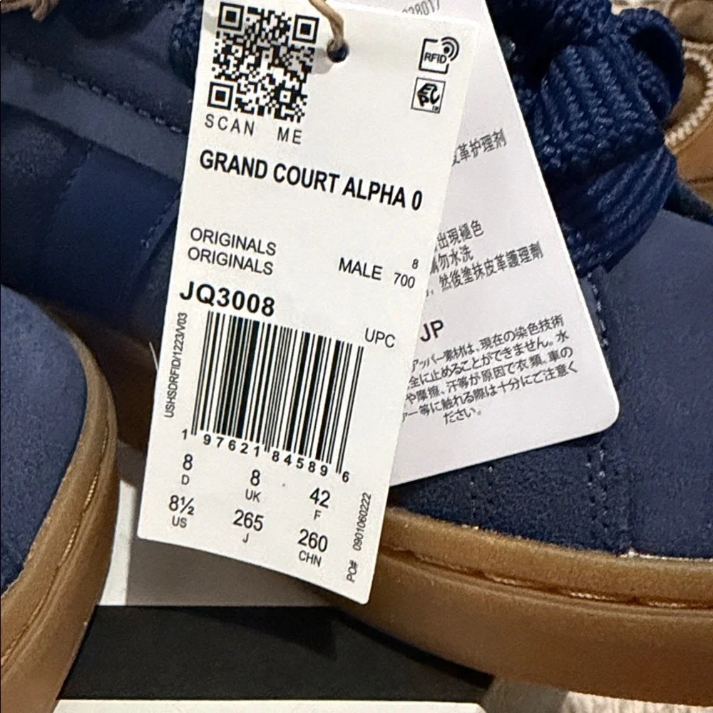 Adidas Men's Blue Sneakers size 8.5 - Picture 3 of 3